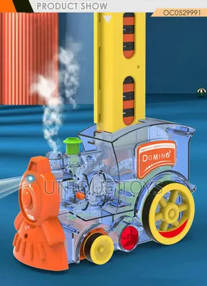 2-in-1 Domino - Steam Train, Woopie, 80 PCS Dominoes
