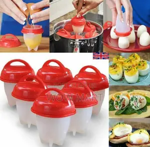 6 Pieces Silicone Egg Cup Cooker