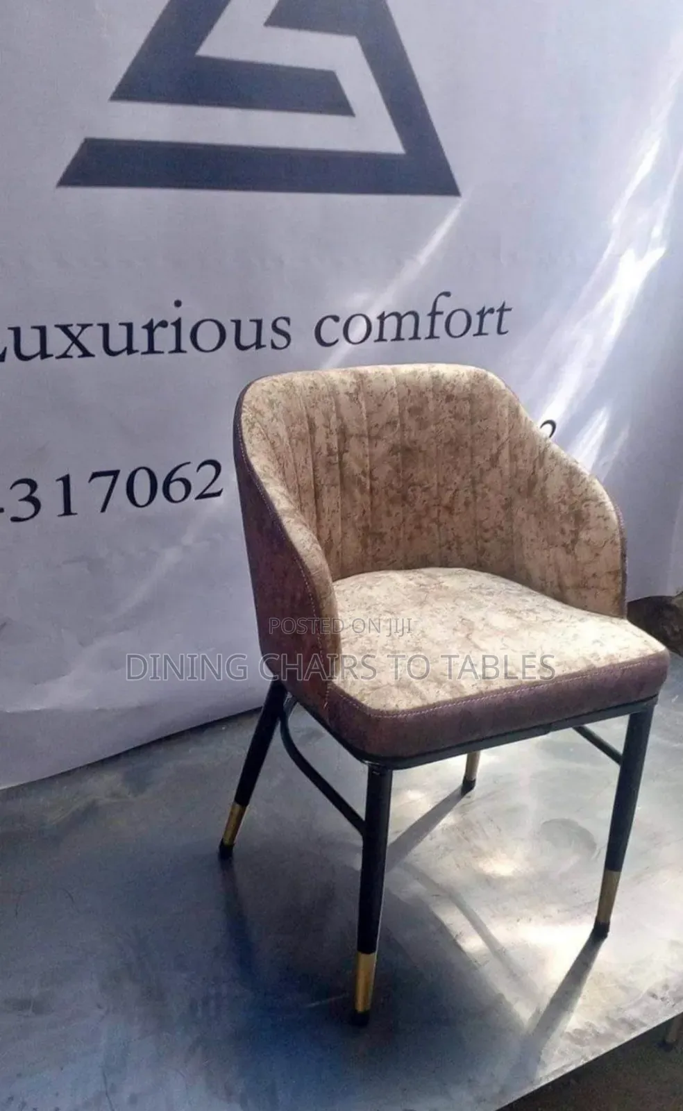 Dining Hotel Restaurant Chairs Fabric Metal Legs
