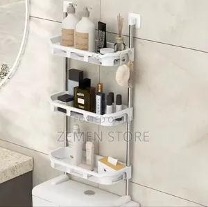 3-tier Over-toilet Storage Rack – Space-saving Waterproof