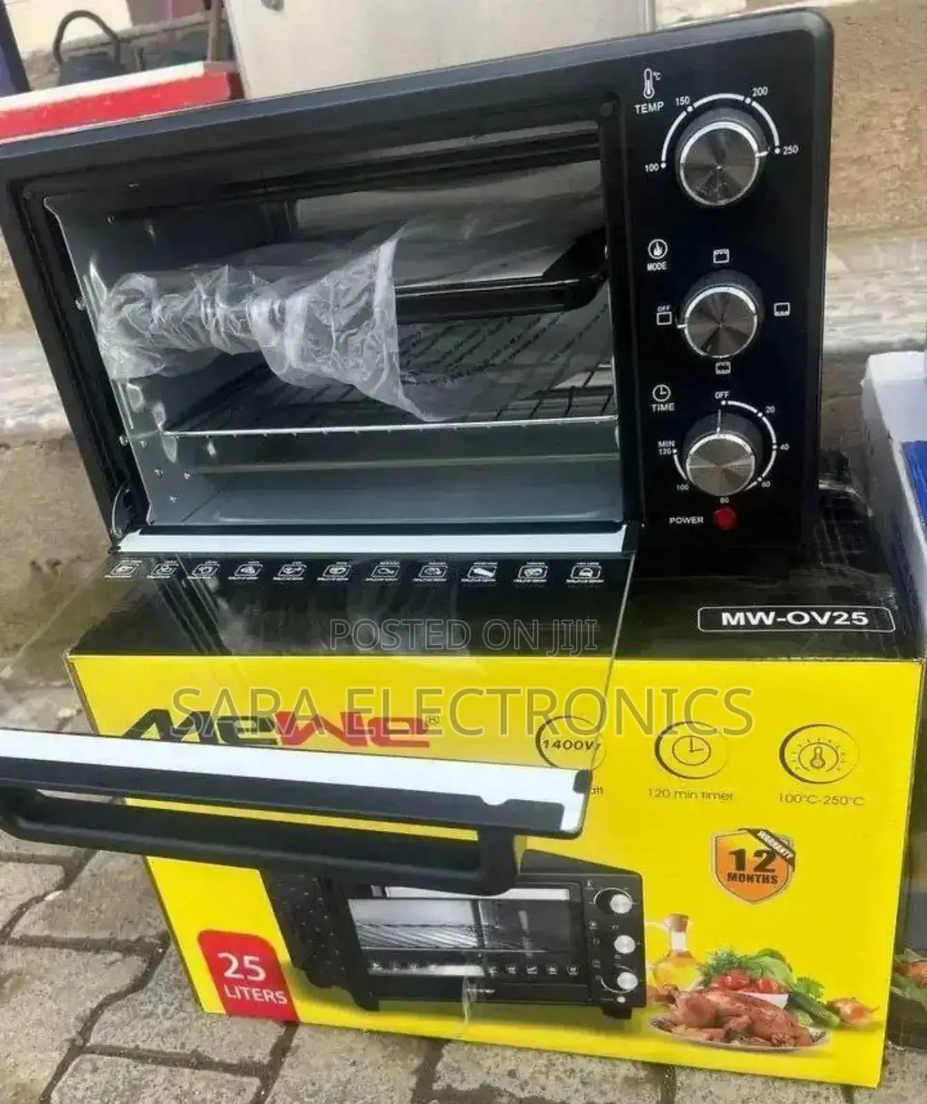 Mewe Mini Oven – 25L, 1400W, Energy Saving, Timer