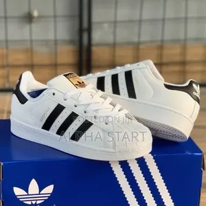 Adidas Superstar Black Strips High Quality Shoed for You