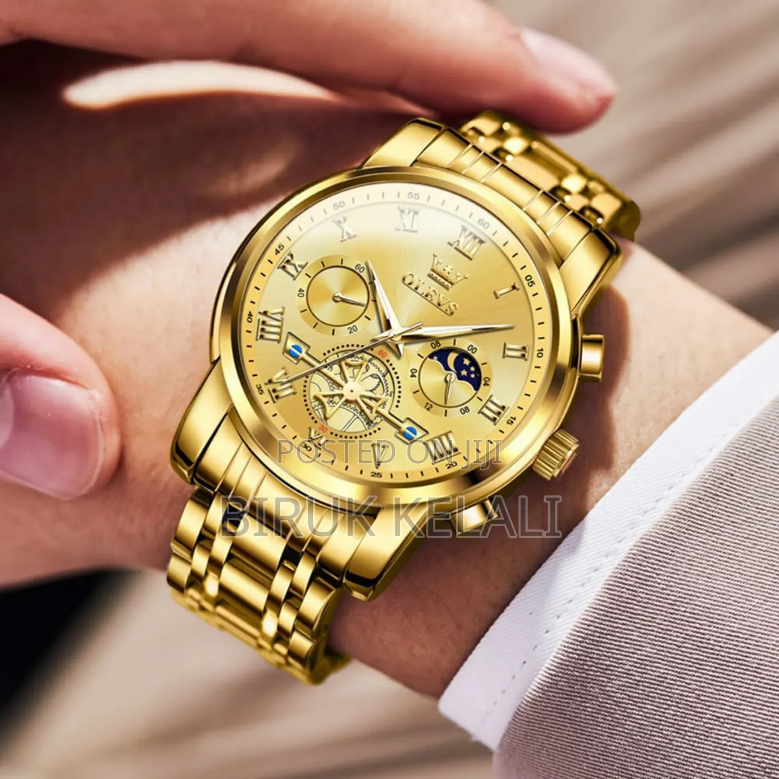 Olevs Luxury Unique Watch for Men's