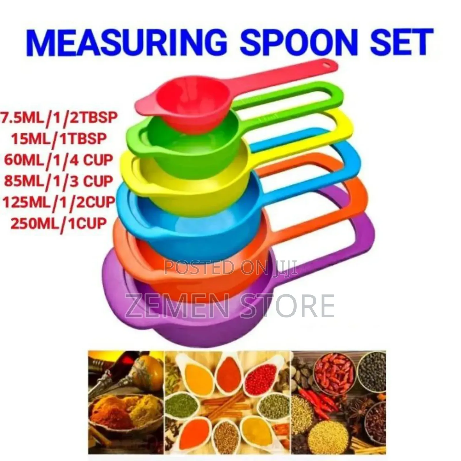 6-Piece Measuring Spoon Cup Set – Precise Durable