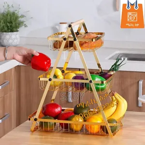 Golden And Black Fruit Basket Layer