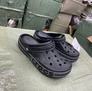 #Crocs #Sandal Bayaband Black White Shoes for Men's 
#Men