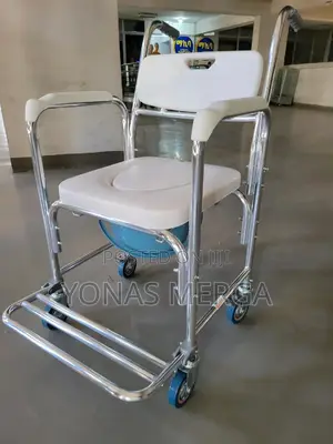3-in-1 Shower Commode Chair፬豳rolling Over Toilet Chair×፸ፖፖቼር