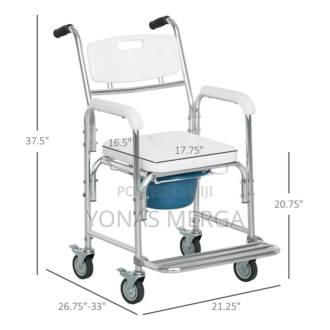 Shower Commode Wheelchair፭岔transport Beside Commode Chair