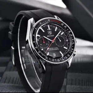 BENYAR Men's Quartz Silicon Strap Chronograph Watch