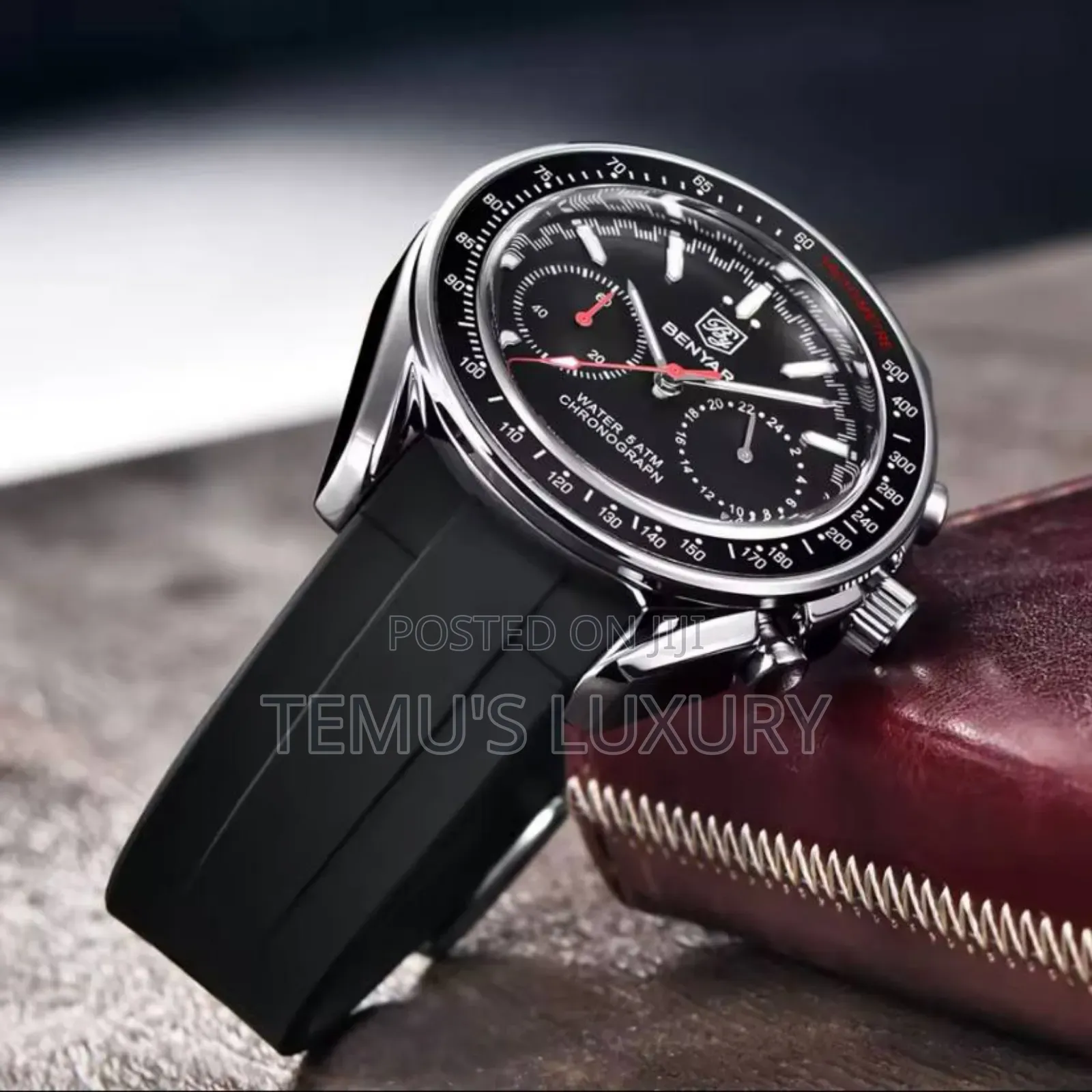 BENYAR Men's Quartz Silicon Strap Chronograph Watch