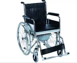 Comfortable Hot Sale Steel Commode Wheelchair