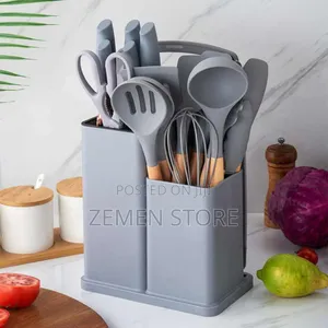 19piece Silicone Kitchen Utensil Set – Highly Heat Resistant
