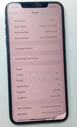 New Apple iPhone 11 Pro Max 256 GB Gray
