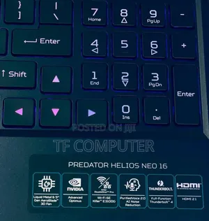 New Laptop Acer Predator Helios Neo 16 16GB Intel Core I9 SSD 1T