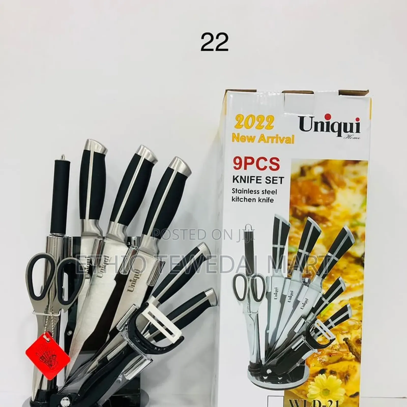 Unique 9pcs Kitchen Knife Set Stainless Steel Knifes