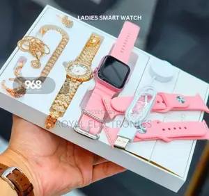 5-in-1 Mini Smart Watch and Diamond Jewellery Combo!