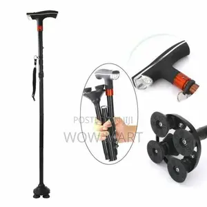 Adjustable Anti-slip Walking Stick With Led Light