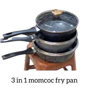 Momcoc Deep Fry Pan With Lid – Non-Stick Durable