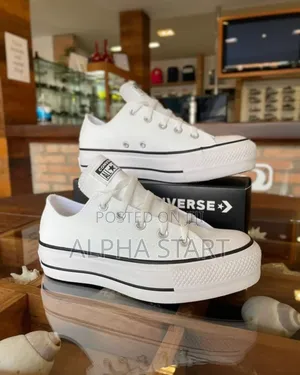 Converse All Star White Flat Shoes for You