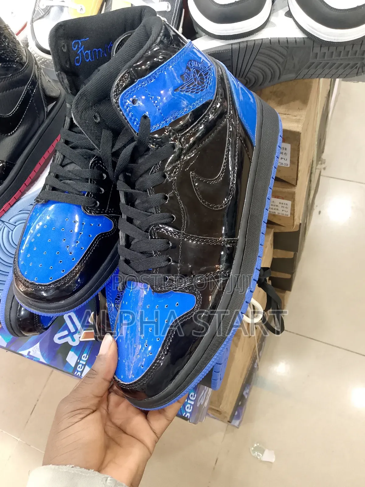 Air Jordan 1 Blue Black High Quality Shoes for You