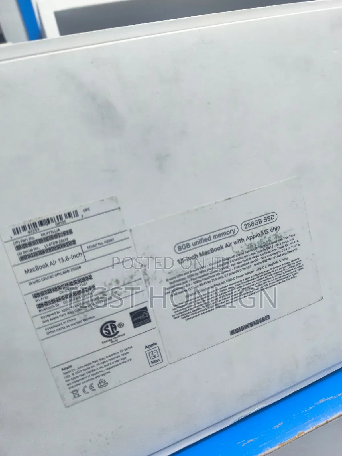 New Laptop Apple MacBook Air 8GB Apple M2 SSD 256GB