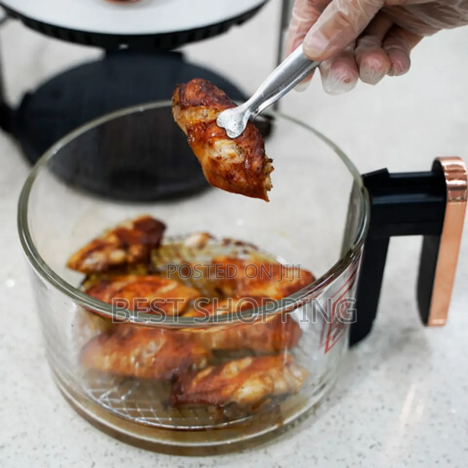 2 in 1 Air Fryer and Grill Transparent Glass ያለዘይት መጥበሻ እና ግሪል