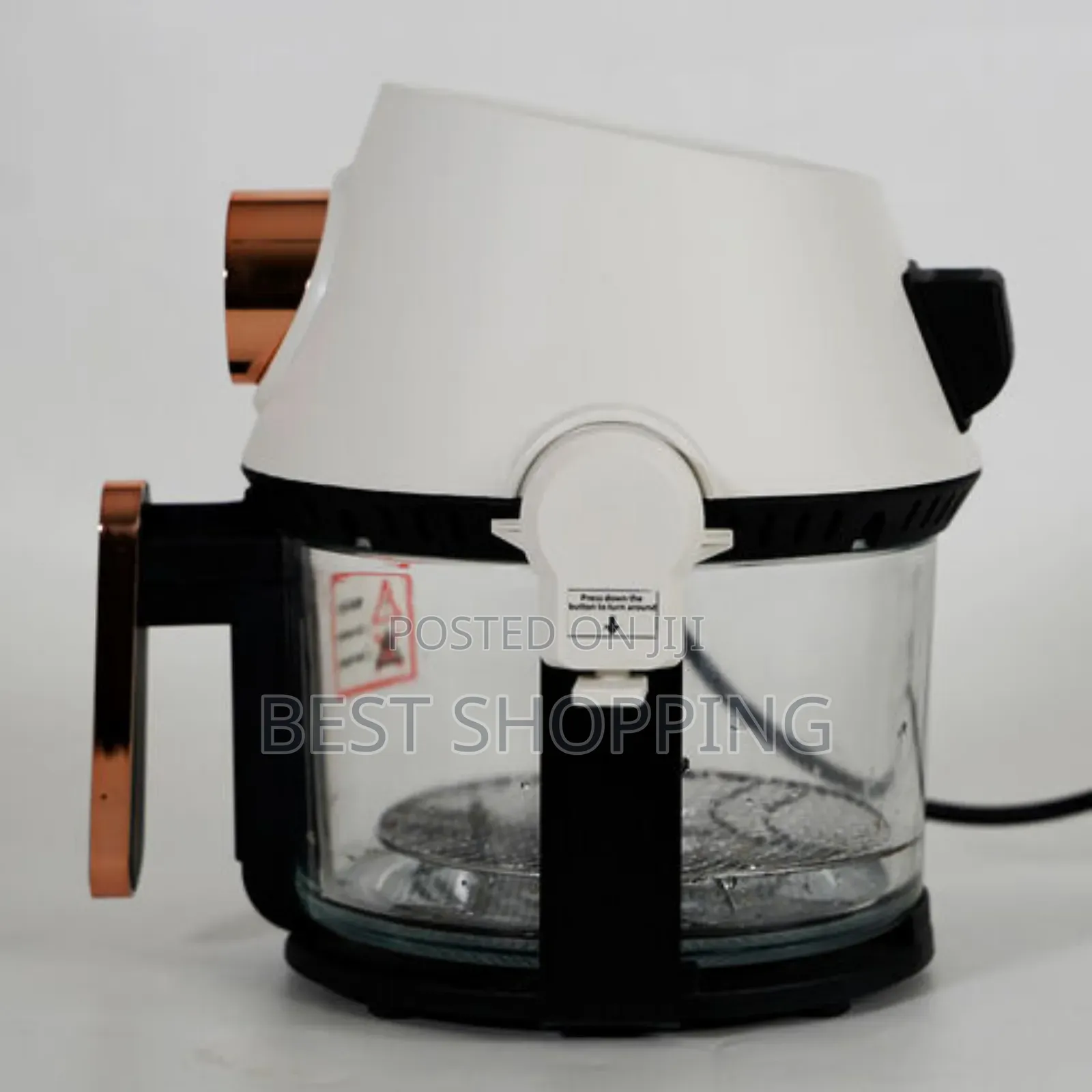 2 in 1 Air Fryer and Grill Transparent Glass ያለዘይት መጥበሻ እና ግሪል