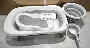 Foldable Baby Bath Set Tub የልጆች የገላ ማጠብያ ሙሉ ሴት 4 in 1