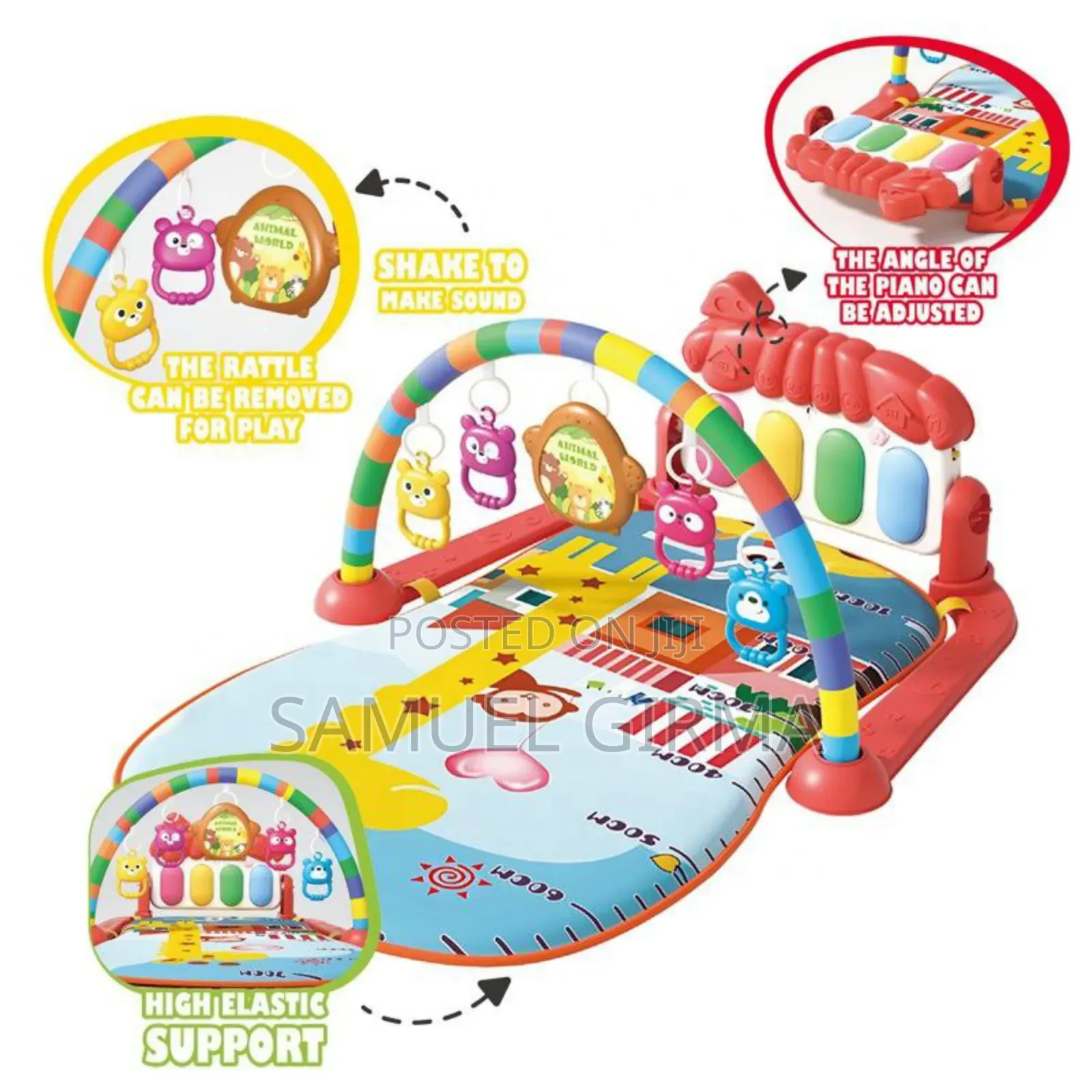 የፒያኖ ቁልፎቹን መታ በማድረግpiano Fitness Rack Mat