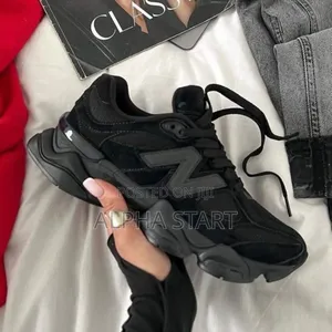 New Balance 9060 #Triple Black Sneaker Shoes for Woman's
