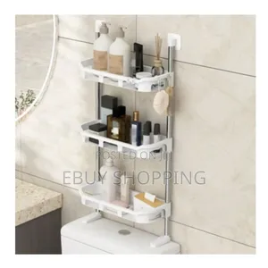 **Durable Steel Plastic Toilet Shelf – Easy to Assemble!*