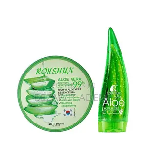 Aloe Scrub Gel and Aloe Vera Soothing and Moisturizing Gel
