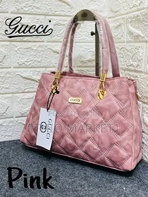 Gucci Hand Bag Pink Colored