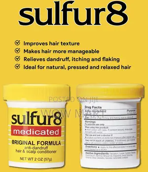 Sulfur8 Medicated Antidandruff Hair Scalp Conditioner4 Oz