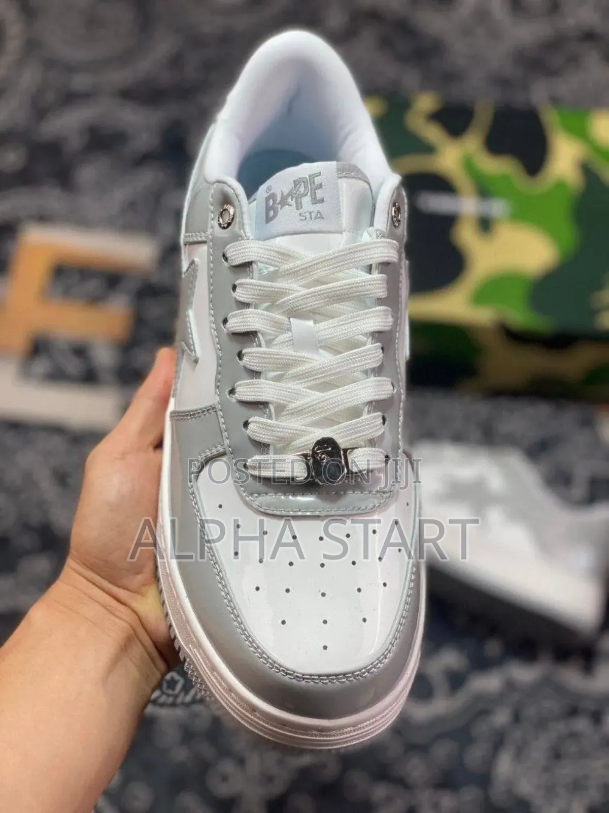 Bape Sta “A Bathing Ape ” Low Top ‘Cool Grey/White’ Shoes