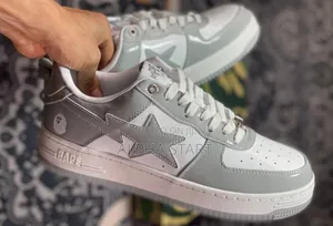 Bape Sta “A Bathing Ape ” Low Top ‘Cool Grey/White’ Shoes