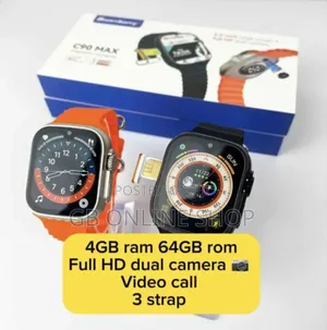 Smartberry C90 Max Smart Watch 64/4 Dual Camera,3 Strap