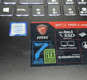 New Laptop MSI GF63 8GB Intel Core I5 HDD 1T