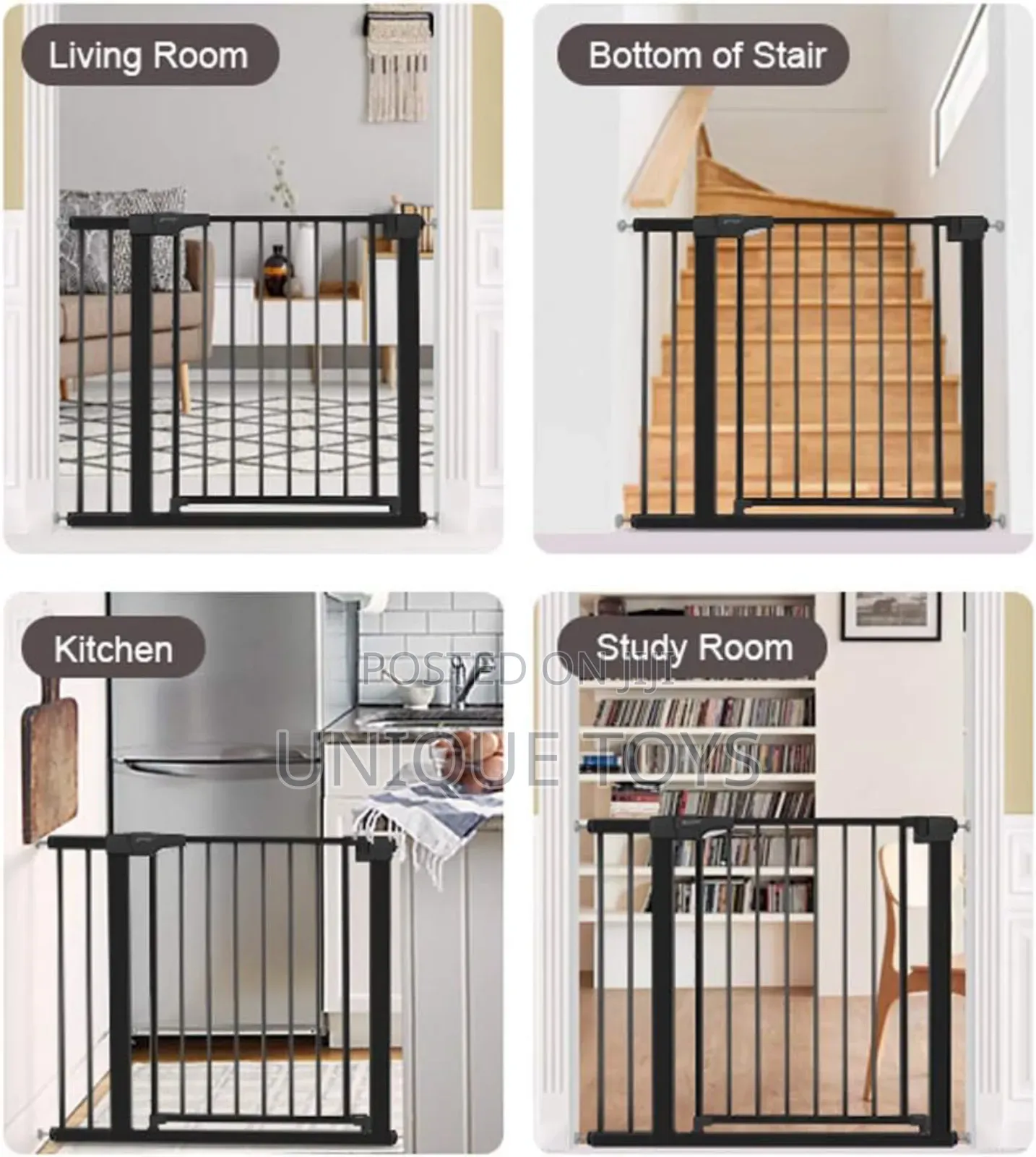 Baby Safety Gate for Stairs Gateways (83×78 Cm)