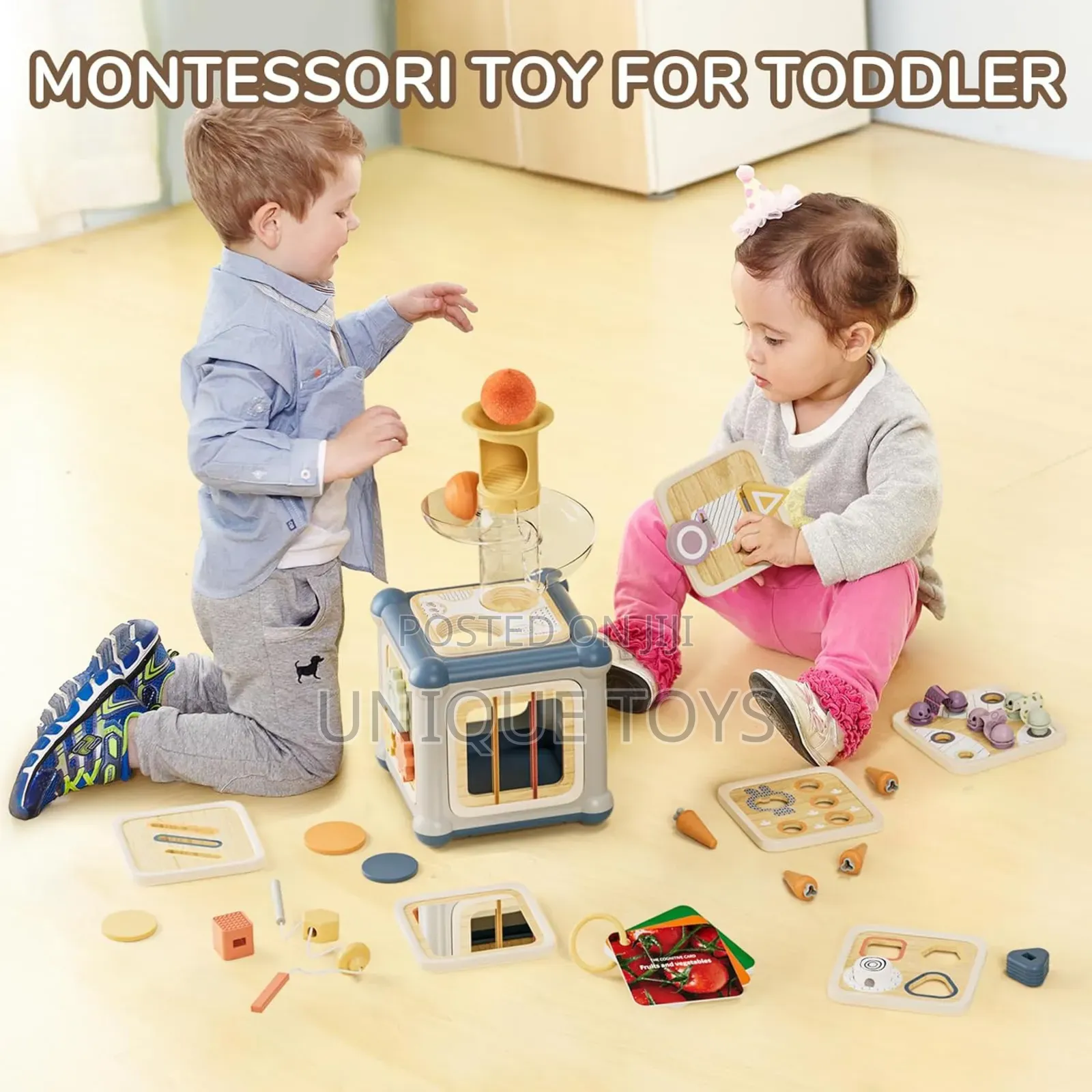 10-in-1 Montessori Wooden Activity Cube