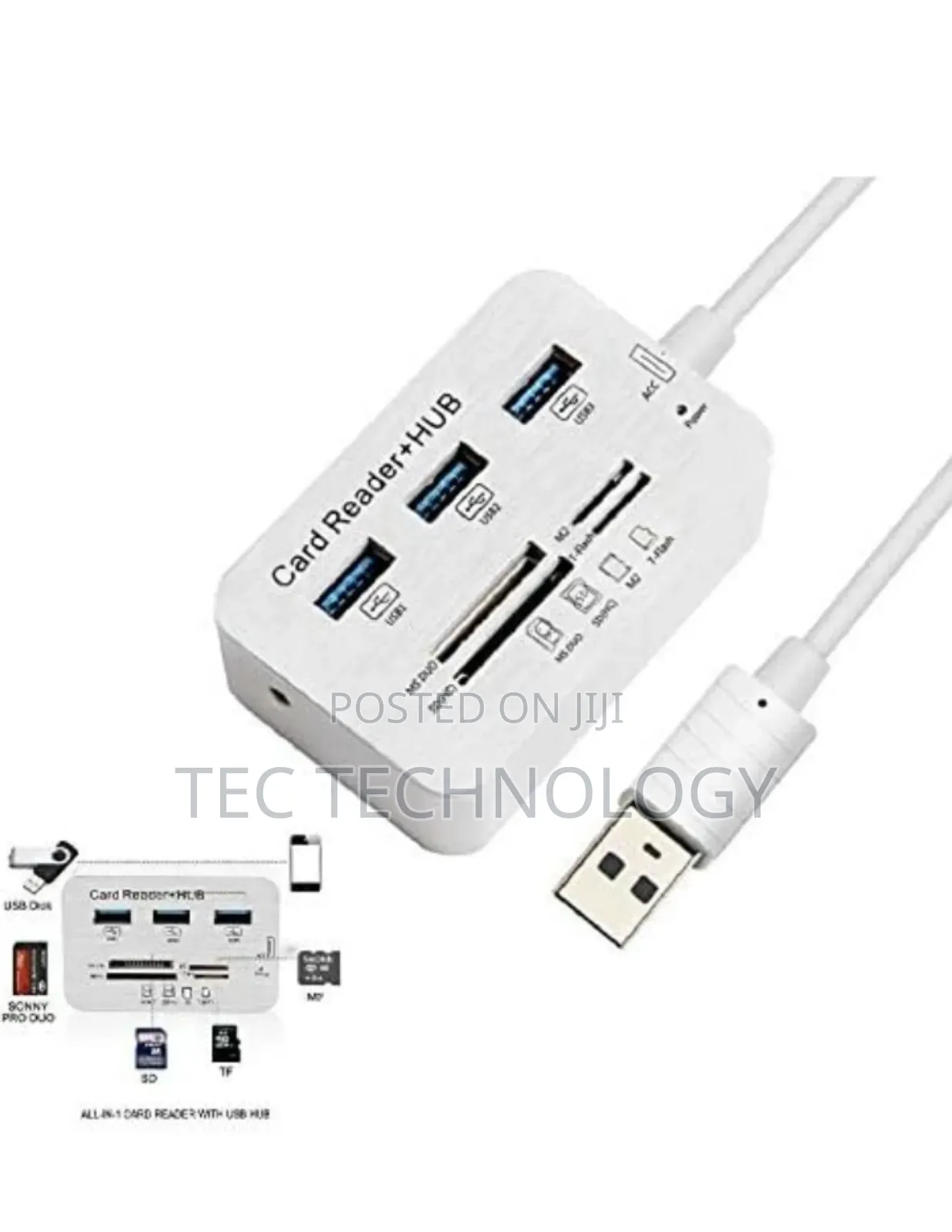 7 Port Usb Hub Card Reader