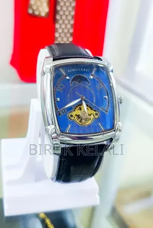 Blue by Black Band Aokulasic Mechanical Watch
