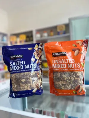 Kirkland Signature Extra Mixed Nuts Salted and Unsalted.
