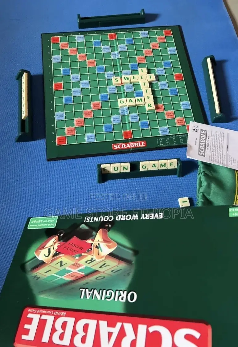 Scrabble | Family , Office Game| 4 Racks 100 Letter Tiles