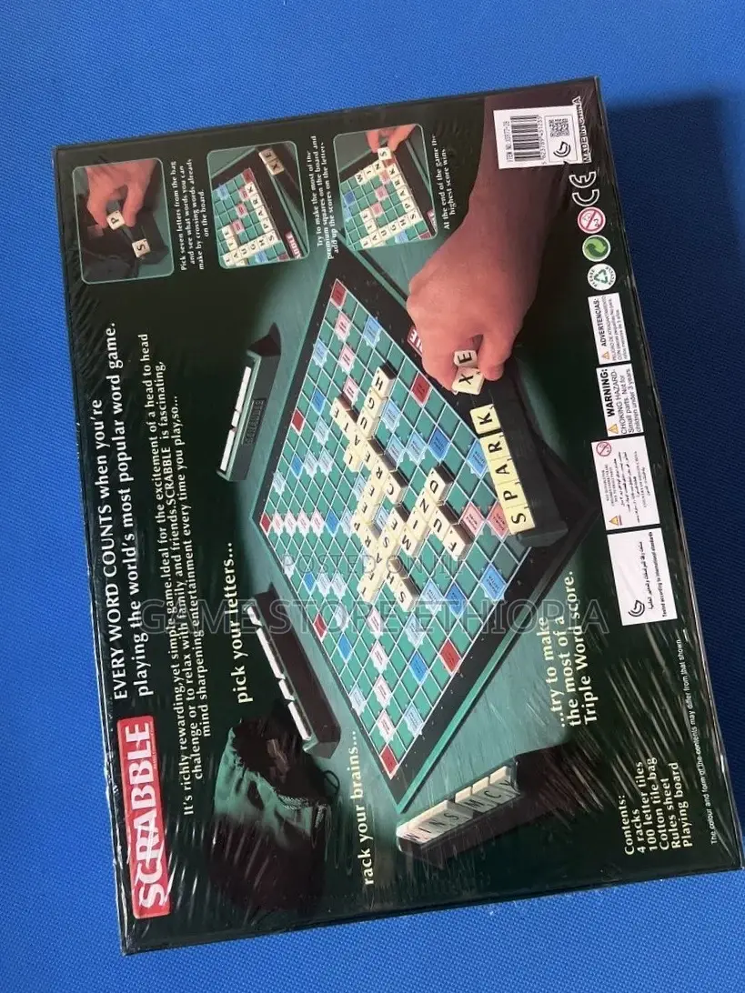 Scrabble | Family , Office Game| 4 Racks 100 Letter Tiles