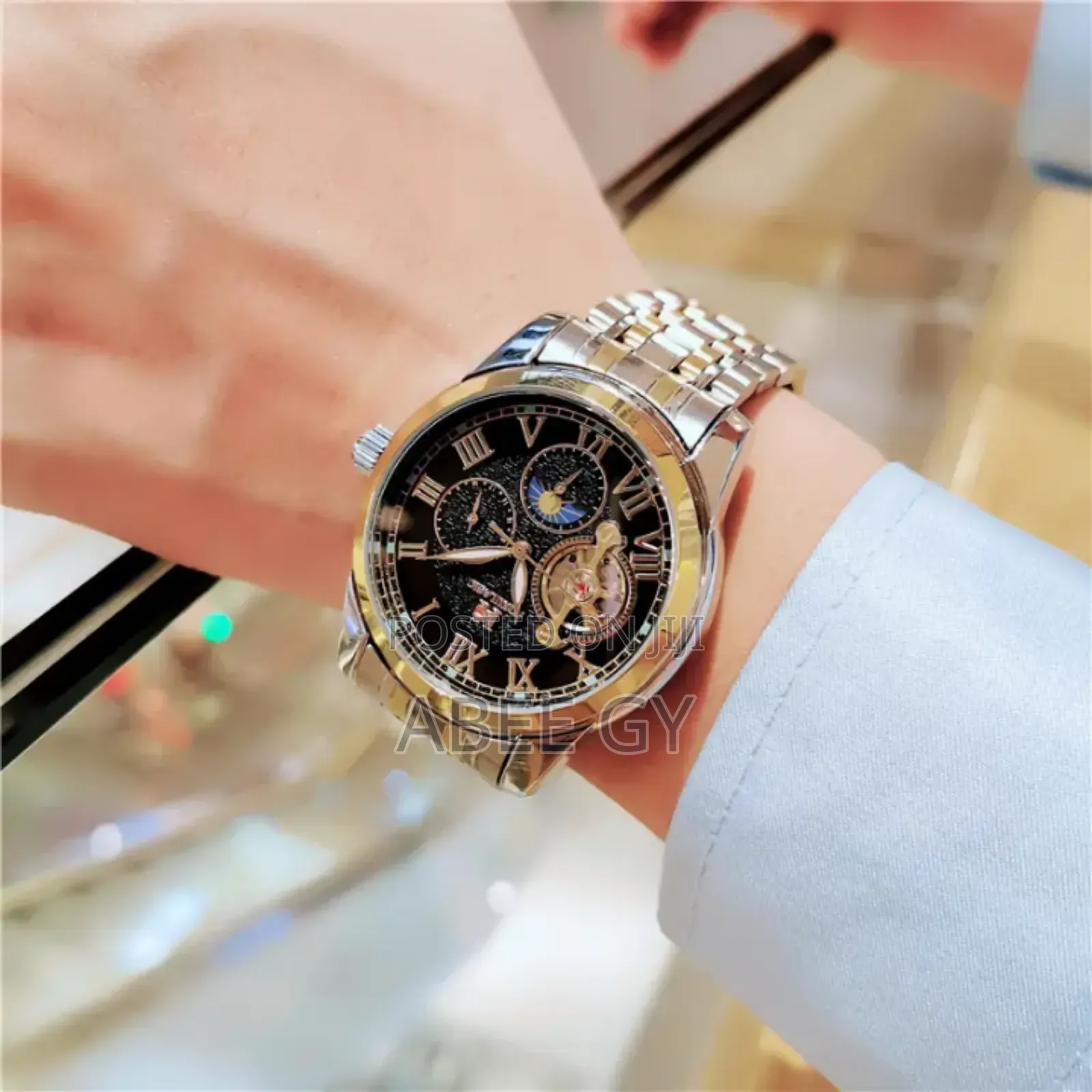 Moon Phase Display Multifunctional Stainless Steel