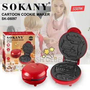 Sokany Mini Electric Waffle Maker(ኩኪስ መስሪያ)