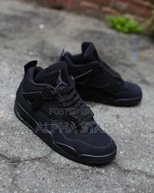Jorda 4 Black Cat High Master Quality Smooth Sneakers for Yo