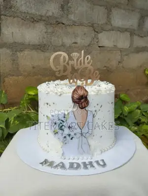 Bride to Be Cake White