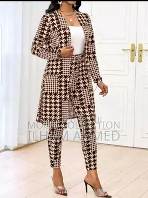 2pcs/Set Women Casual Long Sleeve Top and Pants Suit